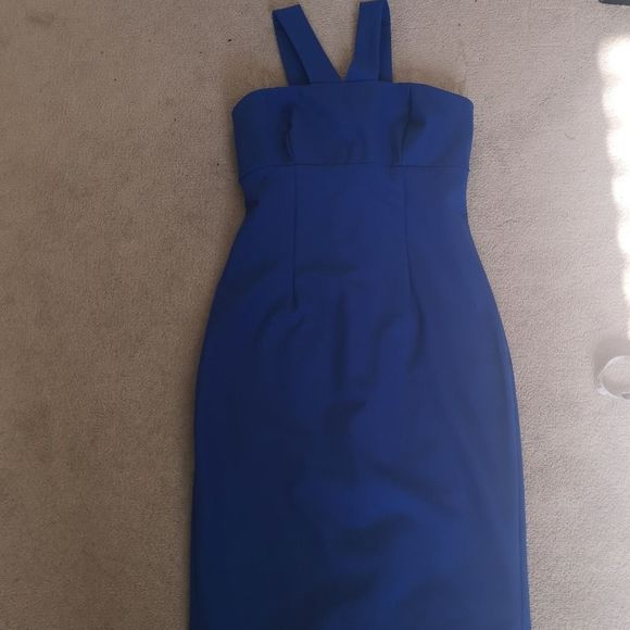 💙💙Femme Ladies Cocktail Straps Mini Dress 👗 Royal Blue Size 6 💙💙 - Picture 13 of 16